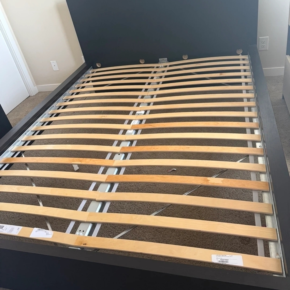 Black Wooden Bed Frame